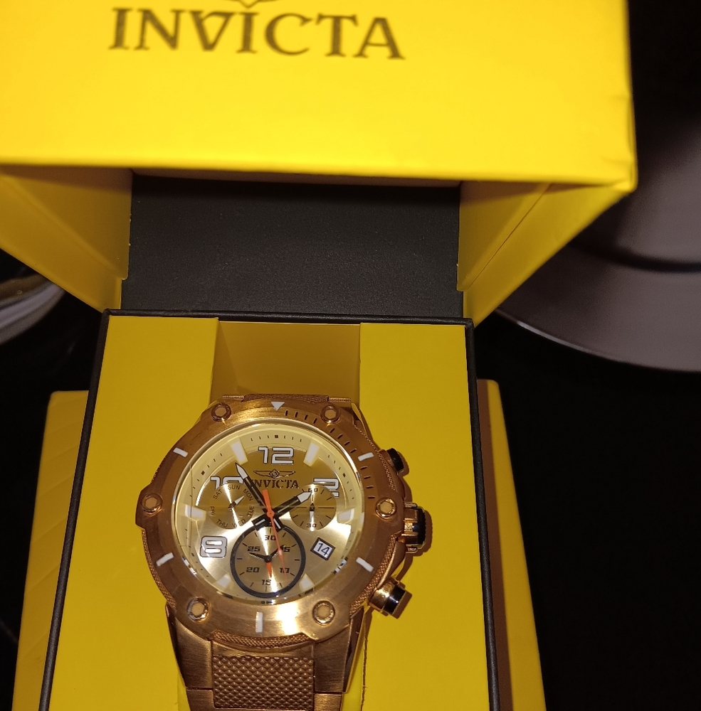 Invicta Gold Chronograph Watch